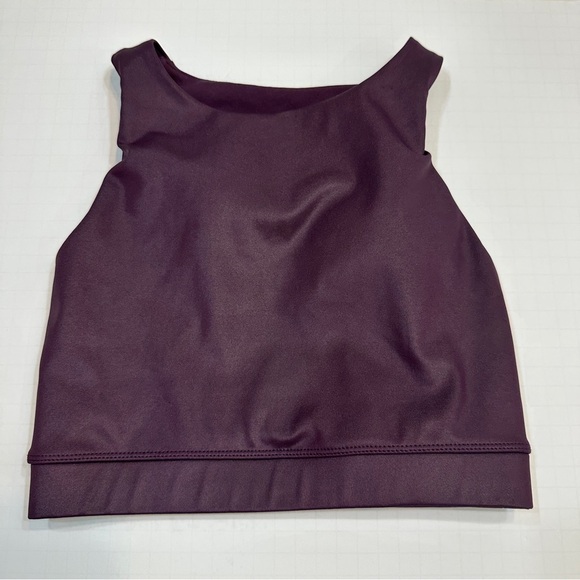 Purple Sleeveless Crop Top and Leggings Set Size Small - Picture 3 of 13